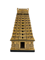 Thiruchendur Murugan Temple, Wooden Decorative Model, Traditional Hindu Temple Architecture Replica,8.5 x 5 x 2.75 inches.