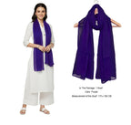 Pure Cotton Scarf Stole for Women, 175 x 100 cm, Lightweight, Versatile, Multiple Colours (Purple)