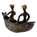 ARTVARKO Antique Tribal Kerala Handmade Brass Boat for Home Decorative Showpiece Gift 12 Inch