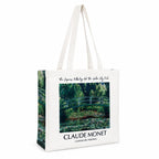 ECOEK Artsy Poly Canvas Tote Bag for Women | Zipper Closure, Bottle Holder & Keychain Hook | Premium Poly Canvas Bag for Travel, College, and Office | Reusable Shopping Tote Bag Gift