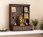 SEENO Wooden Temple/Home Temple/Pooja Mandir/Pooja Mandap Red