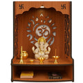 Anchara Wooden Temple for Home | Handcrafted Pooja Mandir | Wall Mounted Mandir for Pooja Room | Small Home Temple for Ram, Krishna, Ganesh, Sai Baba Size (H- 15.5, L- 11.5, W-11 Inch)