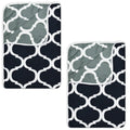 Divine Casa Polyester All-Weather 120 GSM Printed Lightweight Reversible Design Set of 2 Single Bed AC Dohar Blanket - Black and Grey| TC - 120 Kafalo