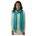 Graziemille Pure Pashmina For Women TURQUIOSE OMBRE SMALL
