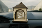 Attractive Craft Store MDF Temple for Car Dashboard & Home Decor | Traditional Wooden Mandir for Idols and Decorative Spiritual Altar | White | Pack of 3