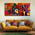 VIBECRAFTS Canvas Paintings for Living Room Drawing Room Dance & Music Instruments Canvas Wall Painting for Homedecore|Office|Gift|Livingroom|Bedroom(PTVCH_2399N)(48 x 24 Inches)