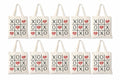 Bhoomi Impex Cotton Tote Carry Bag | Reusable Eco-Friendly Shopping Bag | Strong & Durable Canvas Tote for Grocery, Travel & Daily Use | Tic Tac Love Print | Set of 1