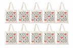 Bhoomi Impex Cotton Tote Carry Bag | Reusable Eco-Friendly Shopping Bag | Strong & Durable Canvas Tote for Grocery, Travel & Daily Use | Tic Tac Love Print | Set of 1