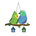 Artvibes Cute Pair of Birds Decorative MDF Wooden Wall Art for Home | Handcrafted Art | Decoration Wall Hanging Items | Trendy Decor | Wall Art Print | Paintings For Wall | Unique Gift (WH_9121N)