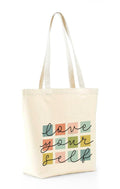 Heu “Love Yourself” Printed Canvas Tote Bag | Aesthetic Quote Reusable Cotton Shoulder Bag | Stylish Eco-Friendly Shopping Tote for Women & Girls