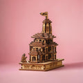 GANGTARANG® Ram Mandir 3D Wood Temple Exact Model, Wood Colour