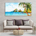 VIBECRAFTS Canvas Paintings for Living Room Drawing Room Premium Canvas Wall Painting of Beautiful Beach Scenery for Home|Office|Gift(PTVCH_2358)