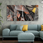 VIBECRAFTS Canvas Paintings for Living Room Drawing Room Architectures Art Canvas Wall Painting Fitted With Wooden Frame For Home | Office | Living Room | Gifts (PTVCH_2557)