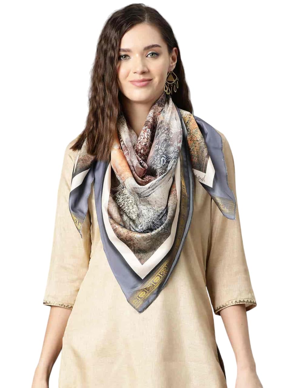 SILK LAND Women's Digital Printed Scarfs