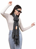 Pick Ur Needs Women’s Knitted Winter Scarf – Soft, Warm & Stylish Casual Long Muffler Stole for Girls (Black)