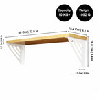 Spillbox Wooden Pooja Home Temple|White Metal Shelf |Wall Mountable|Easy Screw Assembly|Home Temple for Puja Room |Pooja Stand | Mandir-Lines (Large White)