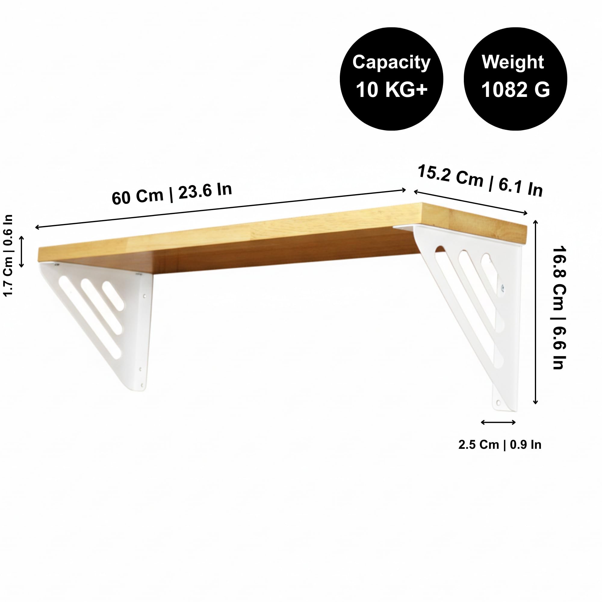 Spillbox Wooden Pooja Home Temple|White Metal Shelf |Wall Mountable|Easy Screw Assembly|Home Temple for Puja Room |Pooja Stand | Mandir-Lines (Large White)