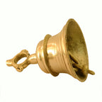 ARTVARKO Hanging Bell Solid Brass Metal Heavy Bell with Deep Sound 5 Inches Diameter Antique Home Décor Ghanti for Door Mandir Item Weight 1.1 Kg
