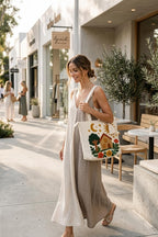 OLL Floral Canvas Tote Bag for Women | Pinterest Viral Aesthetic Tote Bag | 15x15 Inch Large Reusable Shoulder Bag | Summer Casual Daily Use Handbag for Office, College, Shopping & Travel - DGSN-19