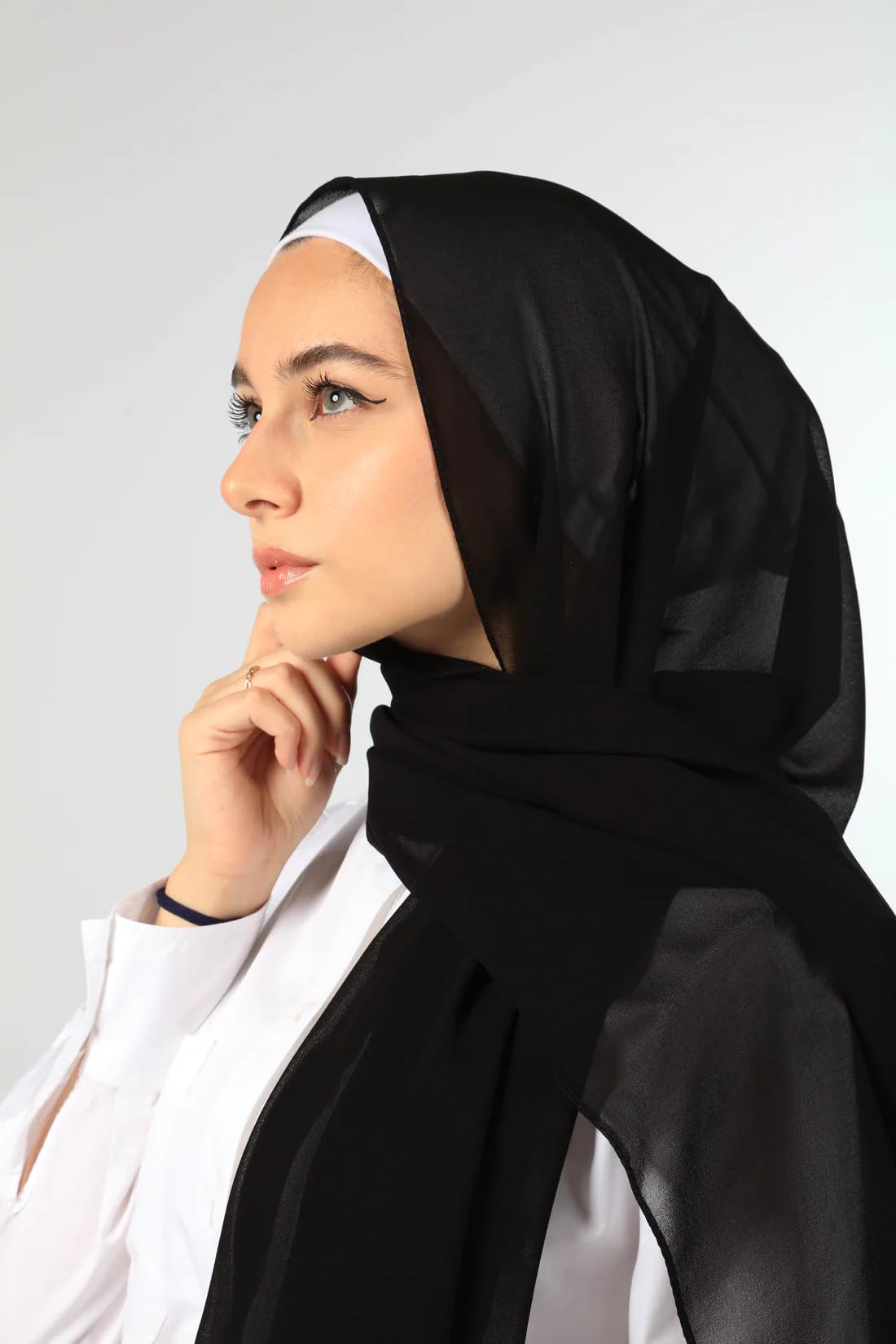 URSHIA MALAYSIAN GEORGETTE HIJAB/DIAMOND GEORGETTE HIJAB FOR WOMEN (BURNT ORANGE)