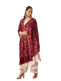Pashmoda Women Eternal Blooms Kaani Wool Blend Stole (Size : 28x80in, 71X203cm) AVST08
