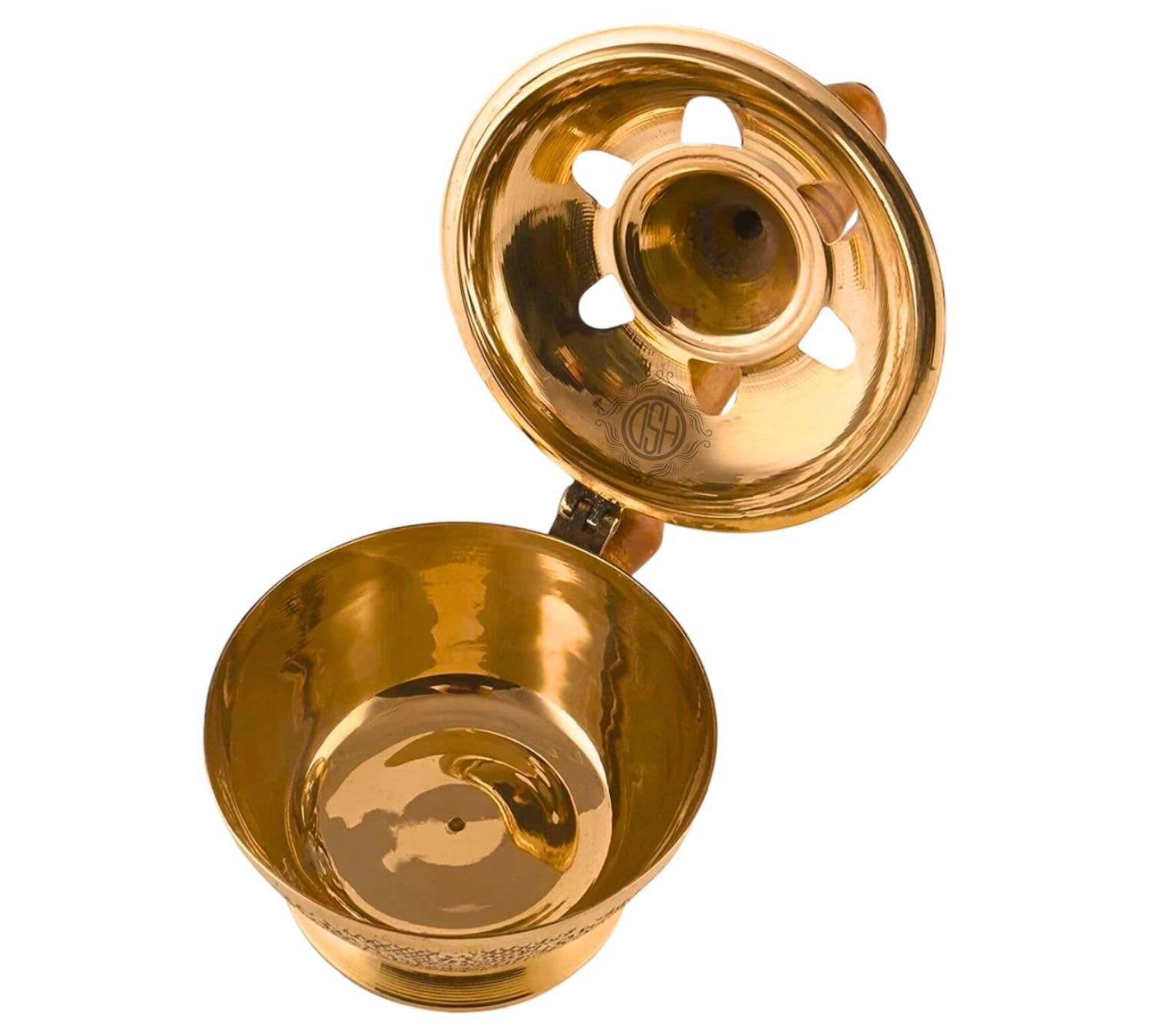 DSH CRAFTING YOUR CURIOSITY Brass Incense Bakhoor Burner Home Fragrance Incense Burner Kapoor Dani Dhoop Burner Home Decor Loban Burner. (Medium)