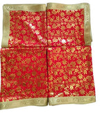 Lakshmi Maa Collection Rumala Sahib Double Set RED with beautiful gota (4 pec.)