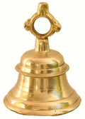 ARTVARKO Hanging Bell Solid Brass Metal Heavy Bell with Deep Sound 5 Inches Diameter Antique Home Décor Ghanti for Door Mandir Item Weight 1.1 Kg