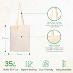 adhyah Reniccaa Extra Large Utility Tote, Foldable Reusable Tote Bags 100% Organic Cotton Grocery,eco-Friendly,Multi-Purpose Bag Sturdy Canvas Bag with 15kgs Capacity Travel Caarry bag. (Pack Of 4)