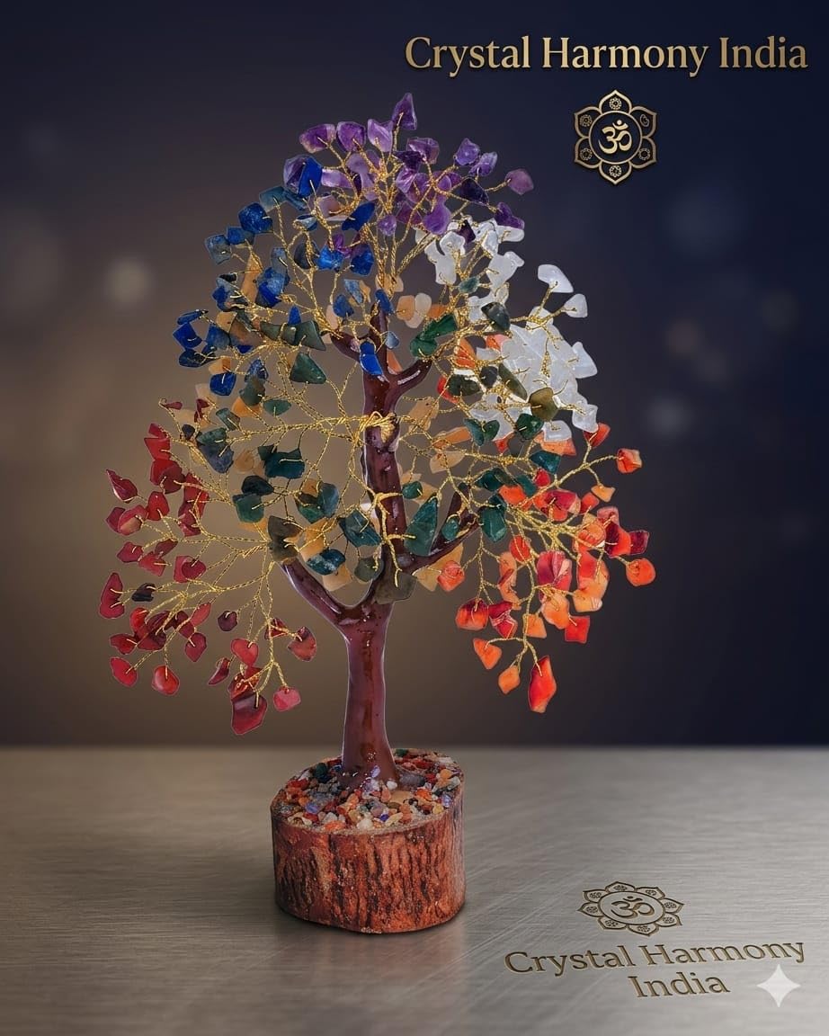 7 Chakra Gamstone Crystal Tree for Positive Energy & Home Decor,