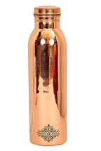 INDIAN ART VILLA Copper Water Bottle for Travel Essential, Joint-free Leak Proof Bottle, Copper Drinkware - 900 ml
