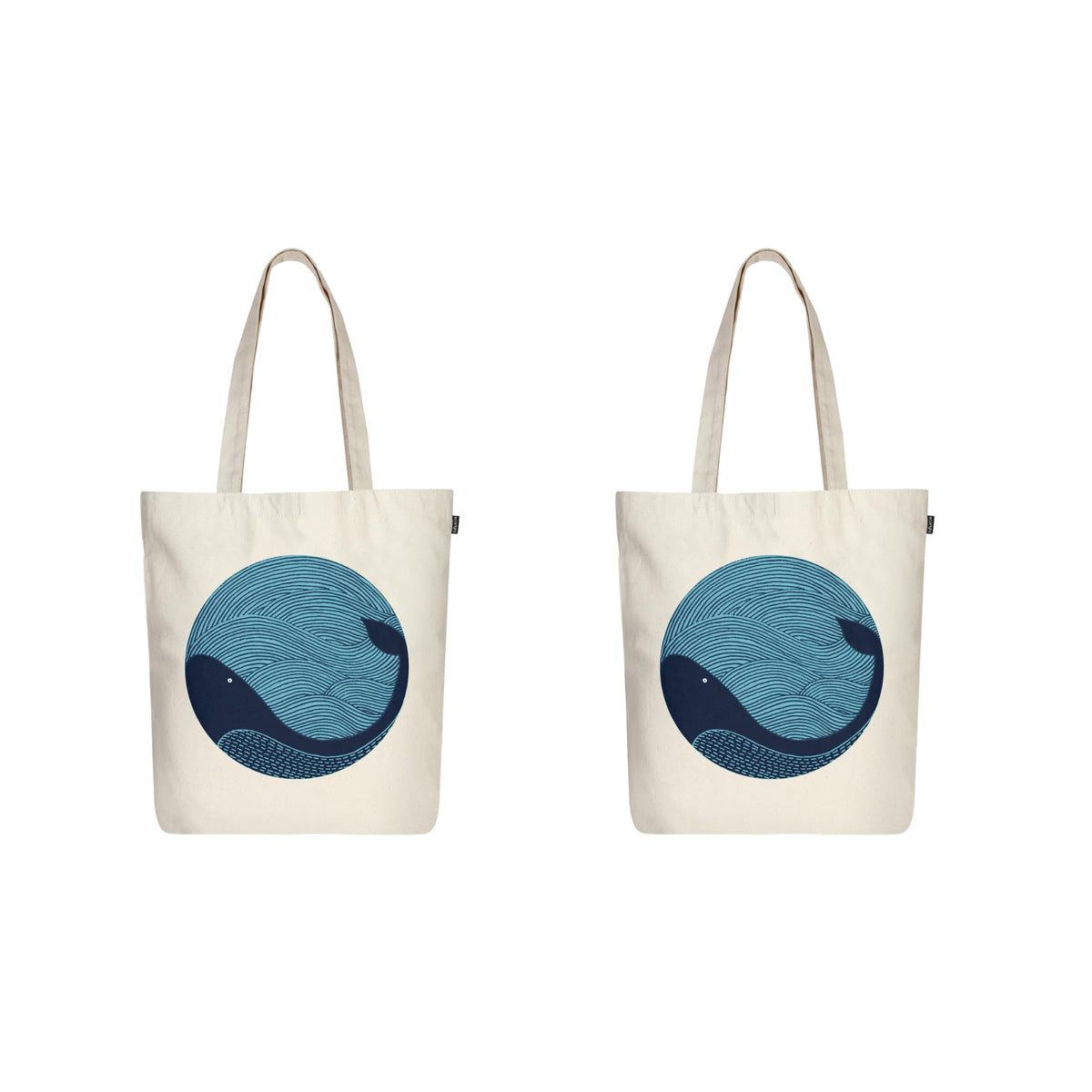 Eco Right Canvas Tote Bags for Women with Zip, College Bag for Girls, 100% Organic Cotton Tote Bag for Shopping, Travel & beach bags for women (Pack of 2)