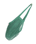 MSK Looms Eco Friendly Light Weight Cotton Net String Bag with Long Handle, Reusable Produce Bag for Fruits and Vegetable - Green