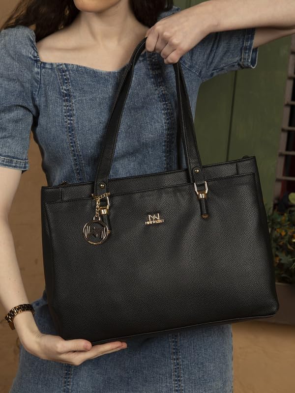 MINI WESST Dusk Till Dawn Tote | Spacious Interior | Lightweight | Vegan Leather | Travel | Shopping | Office | Picnic