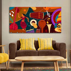 VIBECRAFTS Canvas Paintings for Living Room Drawing Room Dance & Music Instruments Canvas Wall Painting for Homedecore|Office|Gift|Livingroom|Bedroom(PTVCH_2399N)(48 x 24 Inches)