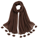 Women’s Chiffon Scarf Soft Lightweight Premium Stoles for Girls & Women | Stylish Modest Wear Dupatta for Daily & Party Use (Dark_Brown)