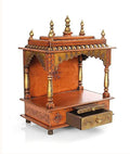 Kamdhenu Art and Craft Wooden Temple/Home Temple/Pooja Mandir/Pooja Mandap/Temple for Home (Coper) 45 x 28 x 60 cm