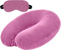 ARURA (LABEL) 3 in 1 Combo Travel Kit of Neck Pillow Eye Mask and Ear Bud (Random Colour)