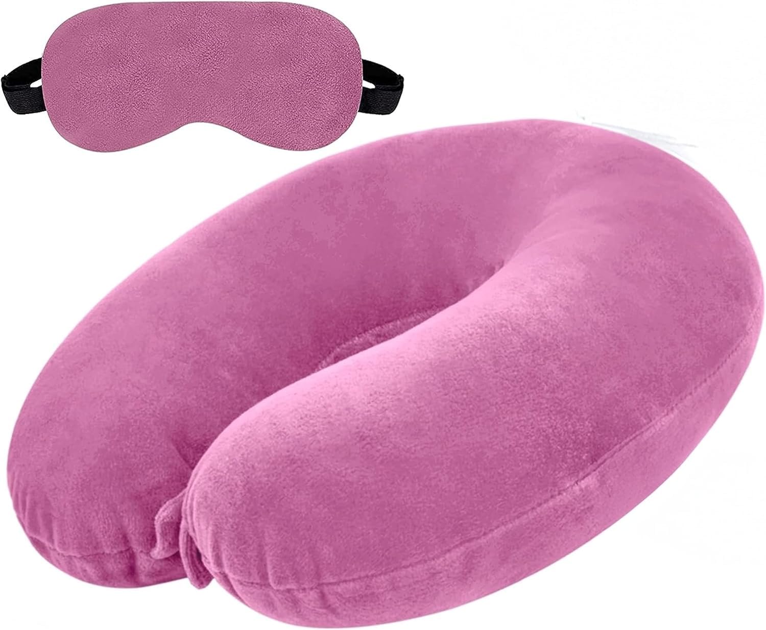 ARURA (LABEL) 3 in 1 Combo Travel Kit of Neck Pillow Eye Mask and Ear Bud (Random Colour)