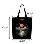 The Purple Tree Eco-Friendly Canvas Tote Bag, Sustainable, Reusable Shopping, Beach, Travel or Everyday Tote, Wide Tote Bag, Midnight Sun