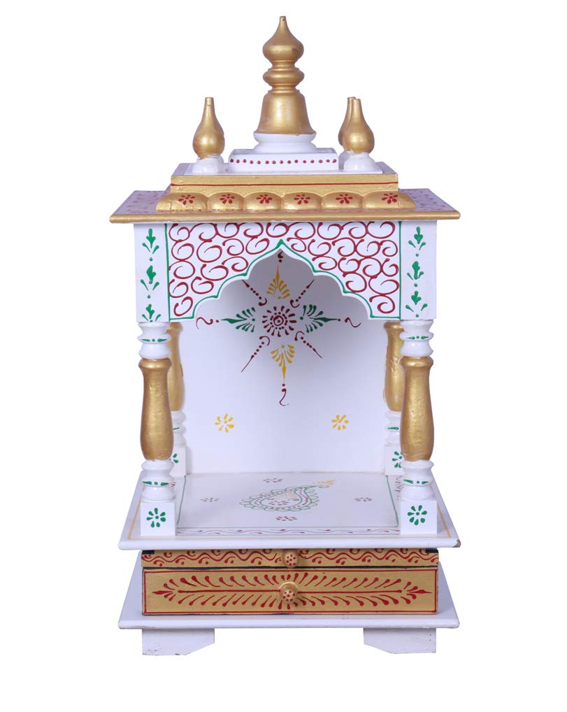 Kamdhenu Art and Craft Wooden Temple/Home Temple/Pooja Mandir/Pooja Mandap/Temple for Home, 61 Cm