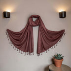 STOLE STUDIO Elegant Luxurious Sequence Viscose Stole Scarf (Brown)
