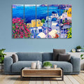 VIBECRAFTS Premium Canvas Wall Painting of Greek Scenery of Five Pieces For Home|Office|Living Room|Gift (PTVC5Pcs4_8740)