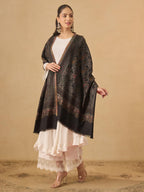 Pashmoda Women Paisley Harmony Kaani Wool Blend Stole (Size : 28x80in, 71X203cm) AVST10