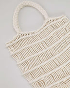 HIBA Macramé fruit bag Eco-friendly shopping bag Reusable bag Handmade grocery tote Cotton macramé market bag Bohemian style bag Sustainable shopping solution Durable and stylish fruit bag