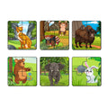 Artvibes Animals Wooden Jigsaw Puzzle Games for Children & Kids | Jigsaw Puzzles for Kids Age 2-5 | 4 Pieces Puzzles | Toddler's Wooden Puzzle (PZ_505NN), Set of 6