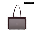 Miraggio Meadow 15 Inch Laptop Tote Bag | Office Tote Bag For Women | Big Totes For Work & Travel With Functional Pockets (Wine)