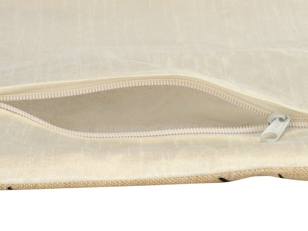 AEROHAVEN Jute 150TC Cushion Covers, Set of 5, (18 x 18 Inch, Multicolour, CC109)