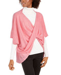 Save the Ocean Recycled Knit Twist Poncho, Blush, One Size
