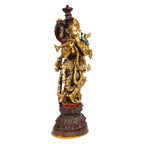 ARTVARKO Brass Krishna Idol Murli Krishan Bhagwan Statue Murti Gift Home Decor God Deity Lord Krishna Idol Statue Religious Height 21 Inches